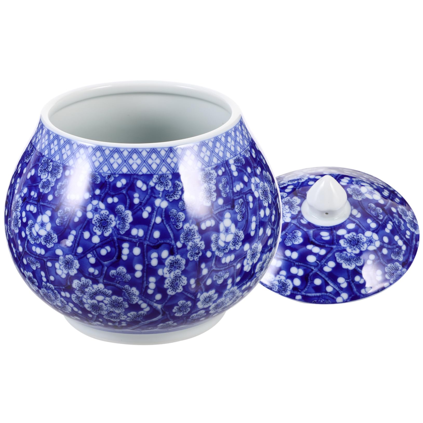 Tarro de cerámica para té en tu mesa bote azul decorativo para desayunos