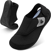 Spesoul Wide Diabetic Shoes for Men Adjustable Mens Slip On Orthopedic Walking Shoes Recovery Sandals for Swollen Edema Feet