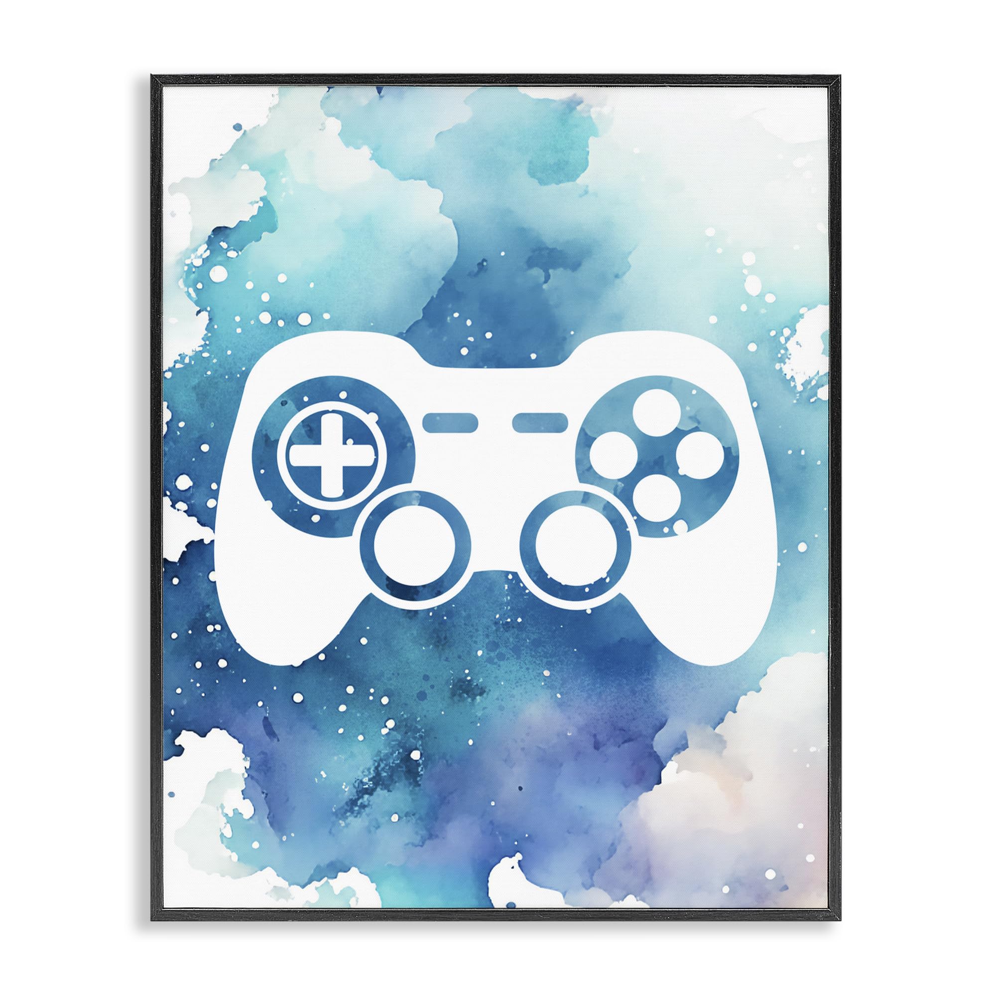 Blue Controller Splatter Marcus Prime giclée encadrée 50x40cm