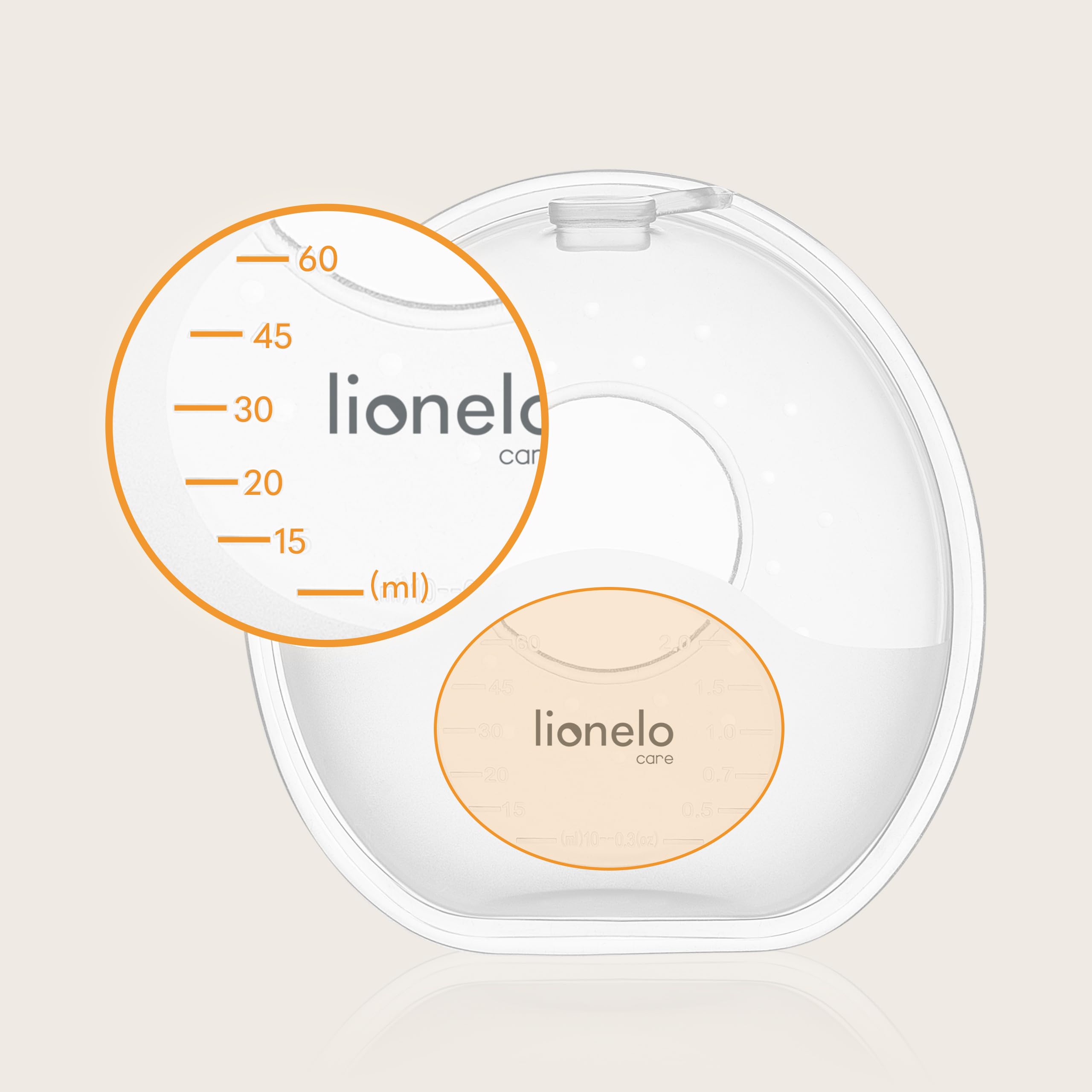 Lionelo Milky Simple, Milk Collector, 2 × 60 ml, BPA‑Free Silicone & Polypropylene, Discreet, Leak‑Proof - Image 2