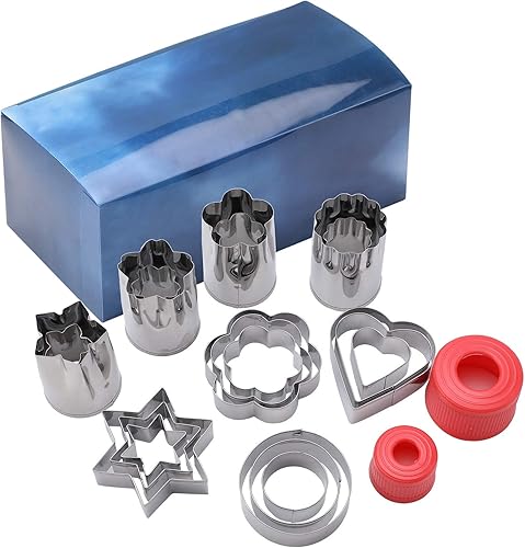 EinfacConjunto de cortadores de verduras en formas (20 unidades) molde para verduras, frutas, galletas - diversión con alimentos