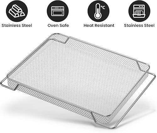 Miniatura 4 de Cesta para horno freidora de aire, bandejas de repuesto originales para horno NINJA DT201 DT251 Foodi Digital Freidora de aire, cesta de malla,