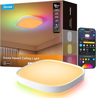 Govee LED Ceiling Light, LED Ceiling Light RGBIC 24W Dimmable, 2400LM, Matter and Alexa Compatible, with 16 Million Color…