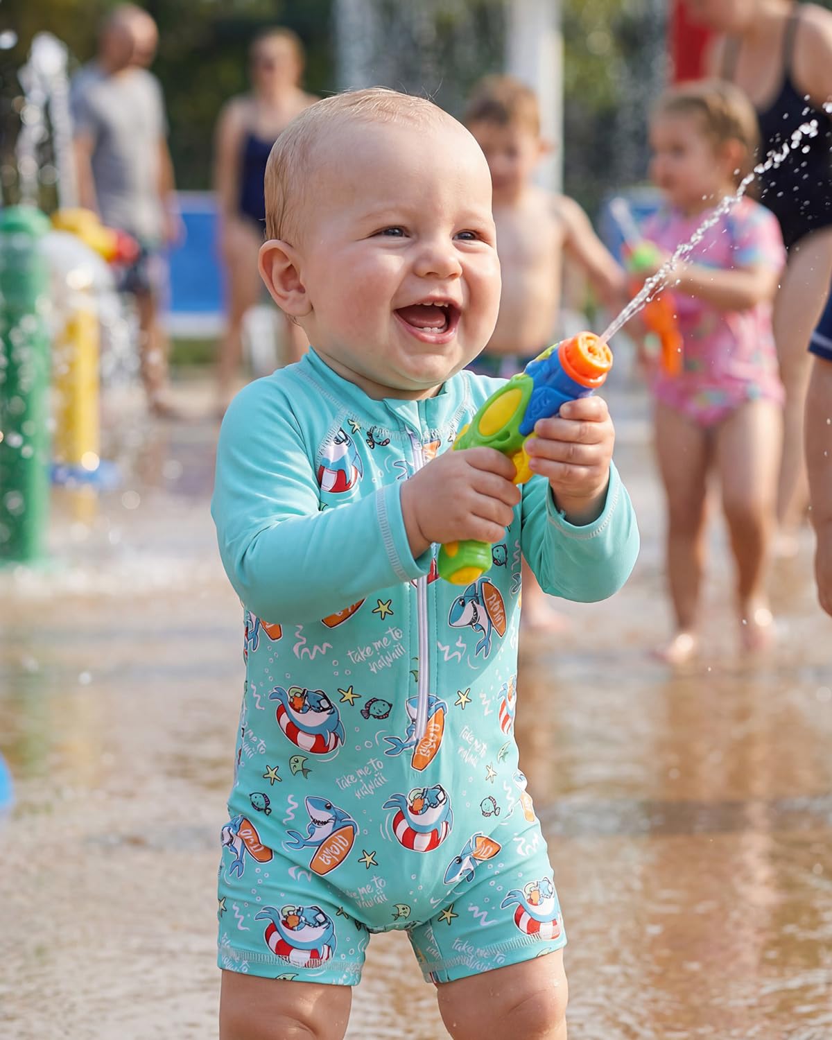 WYTbaby Costume da bagno per bambini, con protezione UV, per bambini, da 3 a 24 mesi