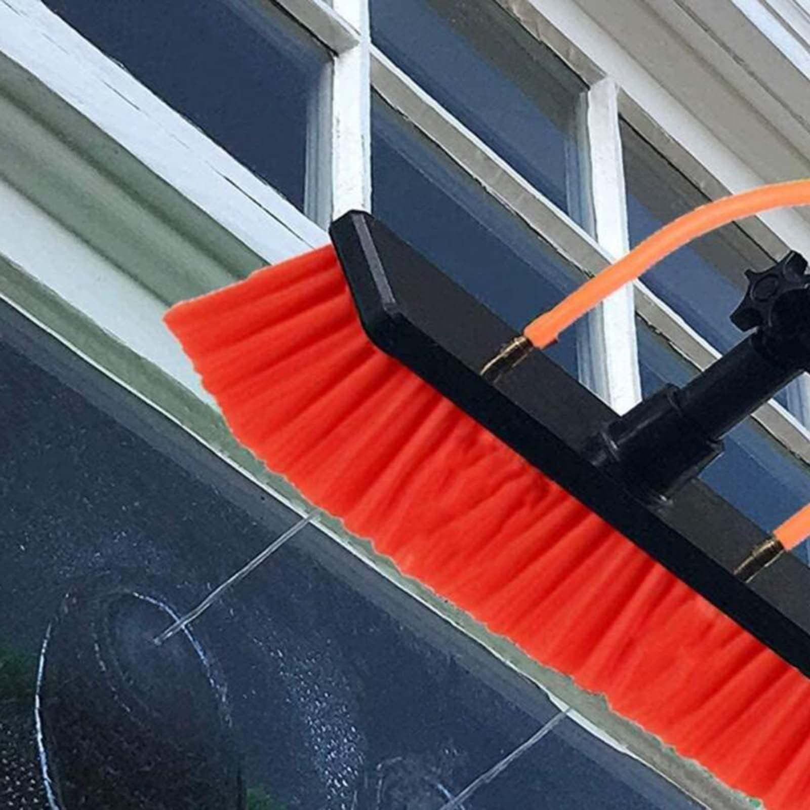 Cepillo para Limpieza de Ventanas, Kit de Poste con alimentación de Agua, Sistema de Limpieza con alimentación de Agua de 3,6-11 m, Limpiador de Ventanas de Aluminio para Exteriores 3 en 1 con mangu