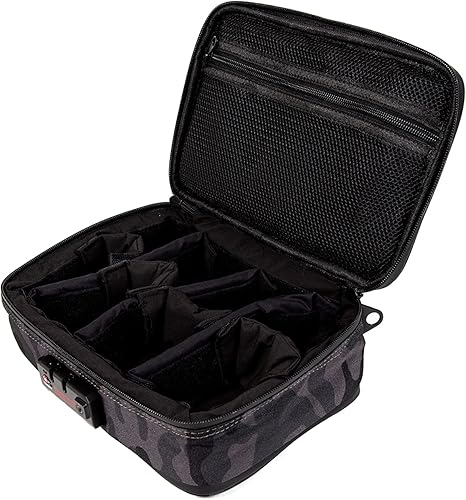 Miniatura 6 de DIME BAGS Estuche con cierre y sellado de olores, cápsula protectora de viaje para vidrio y equipo, forrada de carbono para protección contra