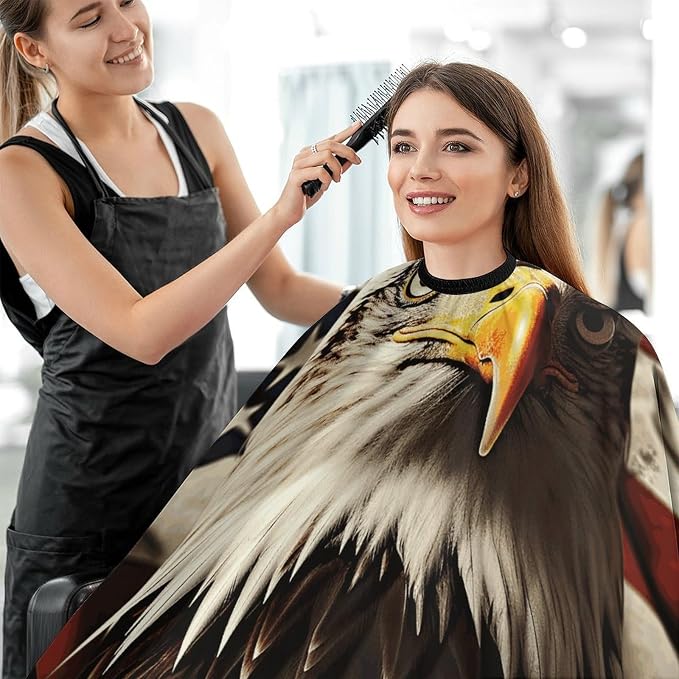 Capa para corte de cabello, impermeable, ajustable miniatura 5