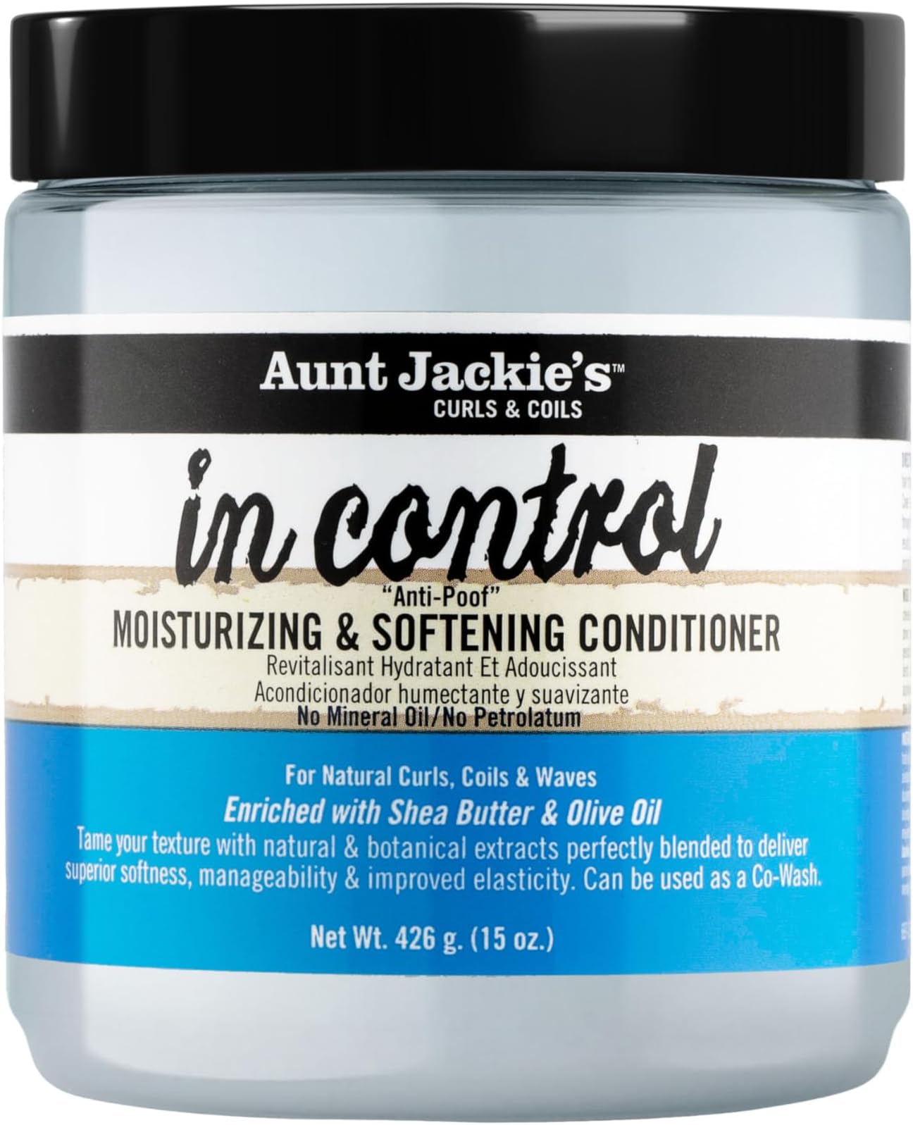 Aunt Jackie's in control 15oz - "Anti-Poof" Moisturizing & Softening Conditioner