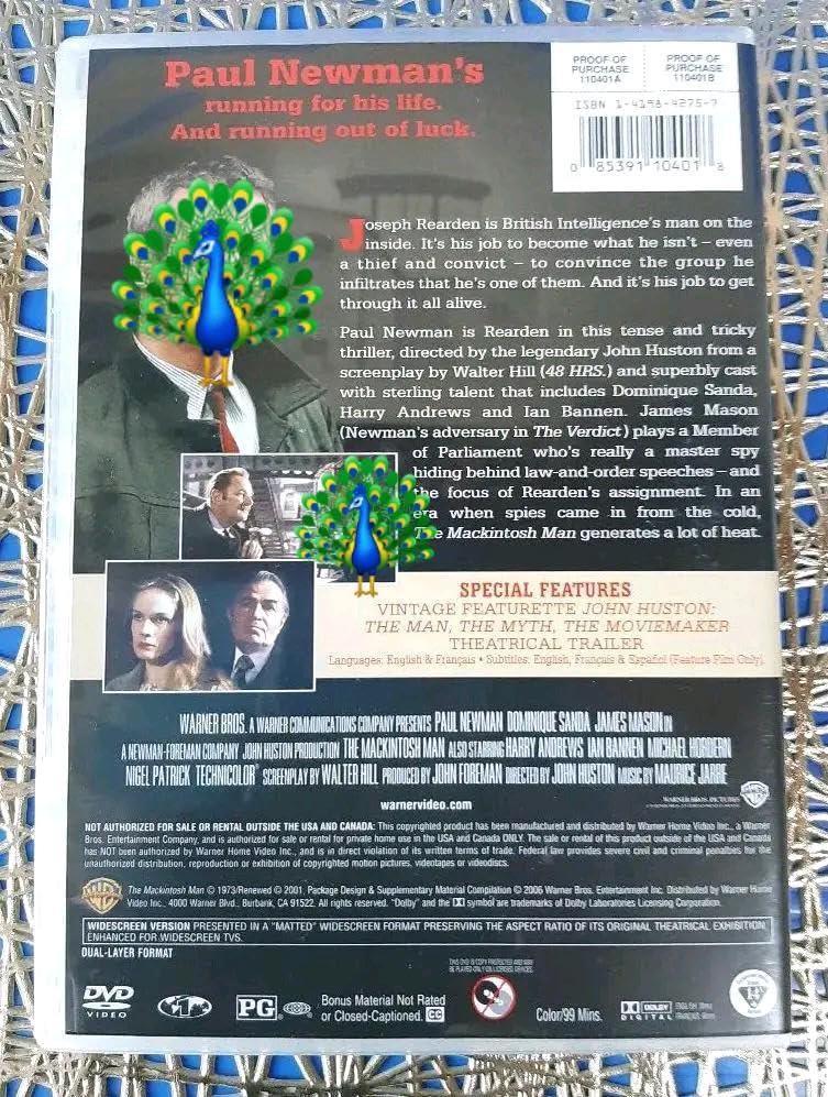 ポール・ニューマン 邦題『マッキントッシュの男』DVD［英語字幕