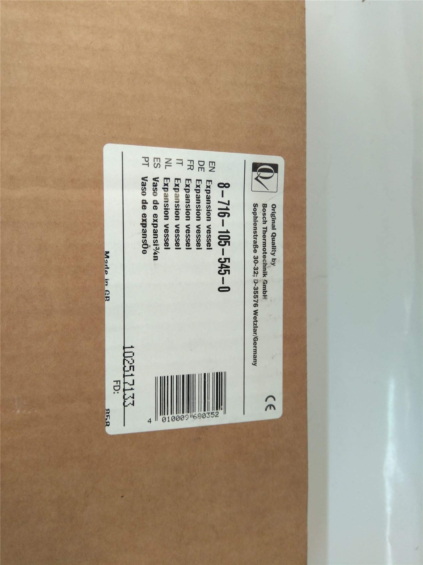 Bosch Worcester Greenstar 3206900 6L Expansion Vessel 87161055450 Red