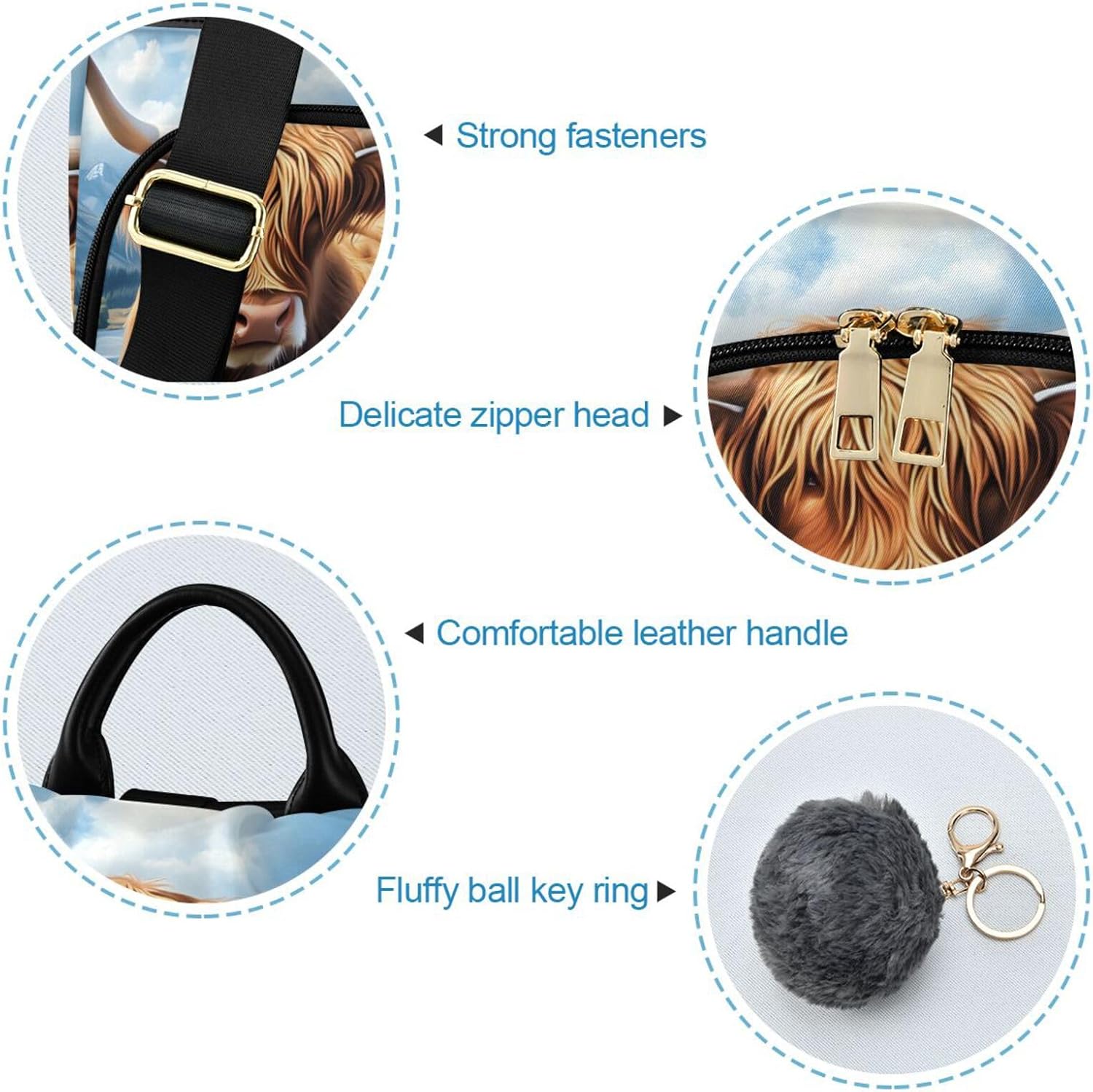 ALAZA Mountain Highland Cow Flower Sea Backpack Purse for Women Anti Theft Fashion Back Pack Shoulder Bag
