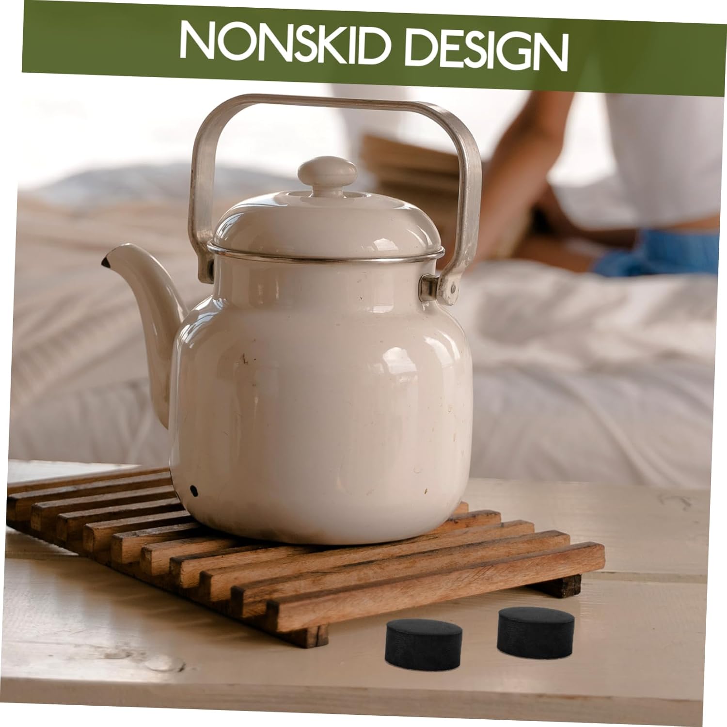 300pcs Flowerpot Riser Pads Round Tea Tray Non-Skid Feet for Plant Pots Drainage and Prevent Stains and Lightweight for Use