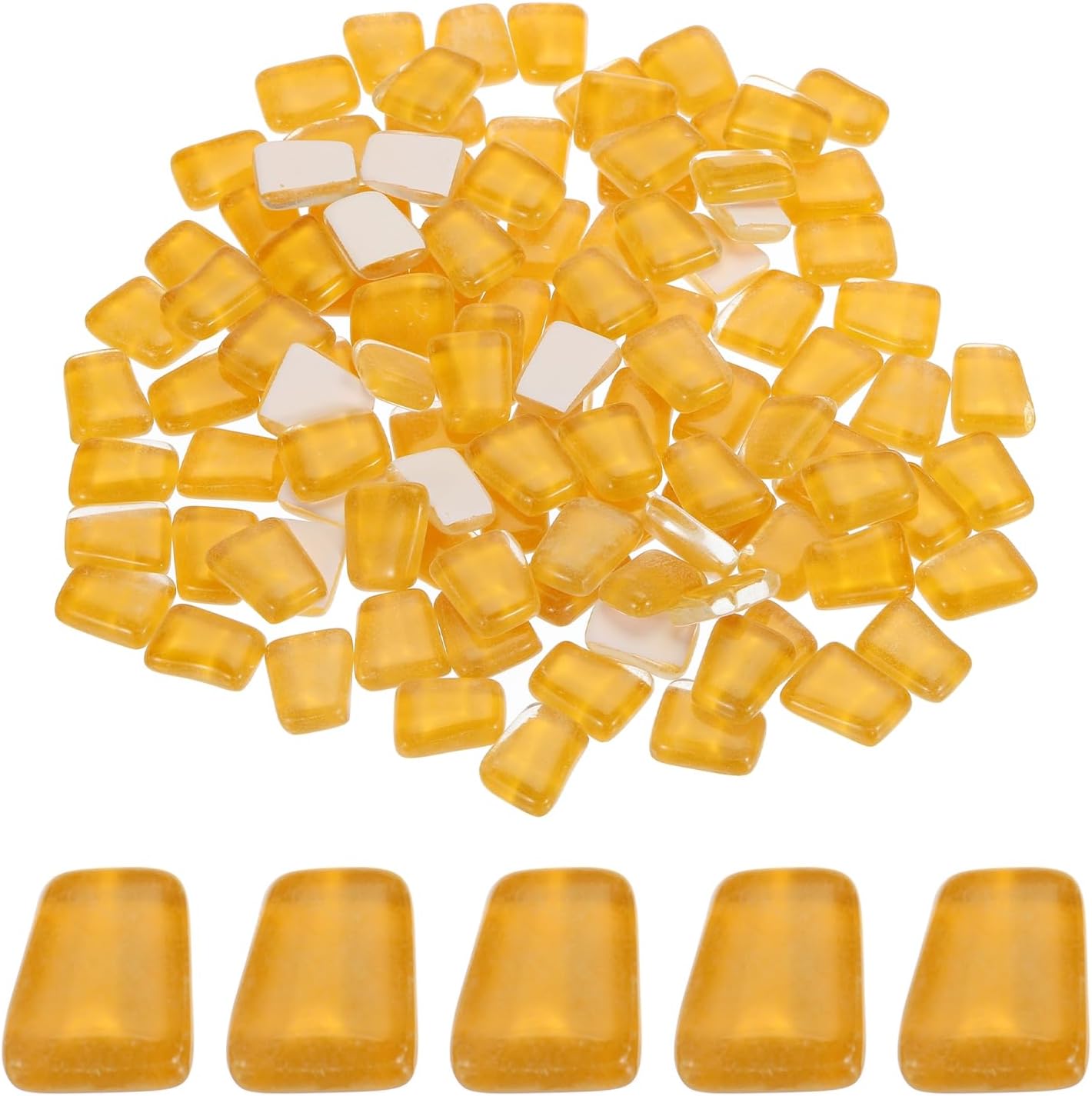 sourcing map 200g Irregular Crystal Glass Mosaic Tiles Tiny Glass Mosaic Tiles Bulk for Craft DIY Hobbies Art Project Orange