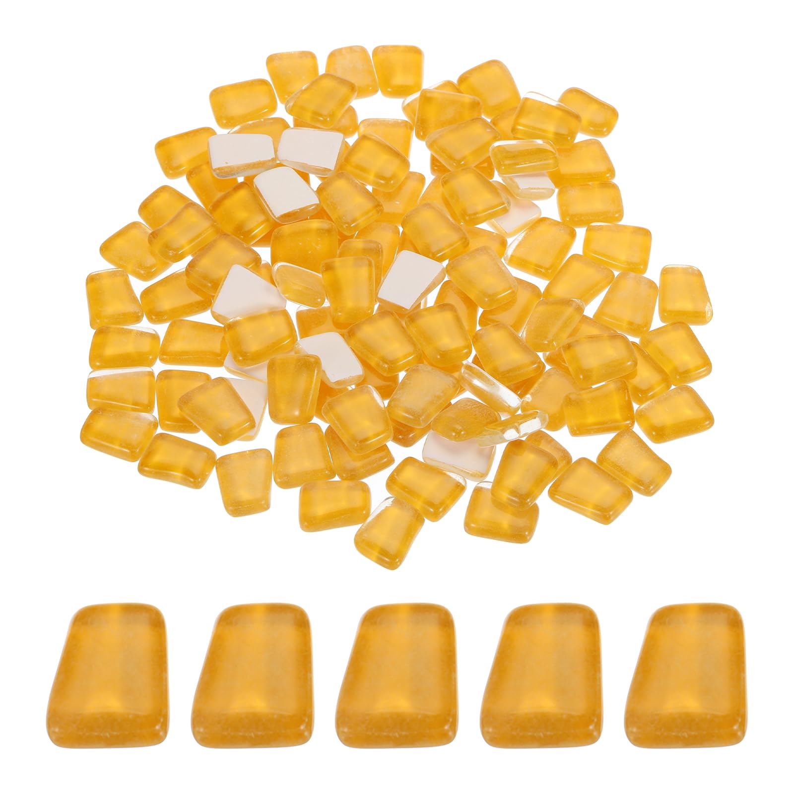 sourcing map 200g Irregular Crystal Glass Mosaic Tiles Tiny Glass Mosaic Tiles Bulk for Craft DIY Hobbies Art Project Orange