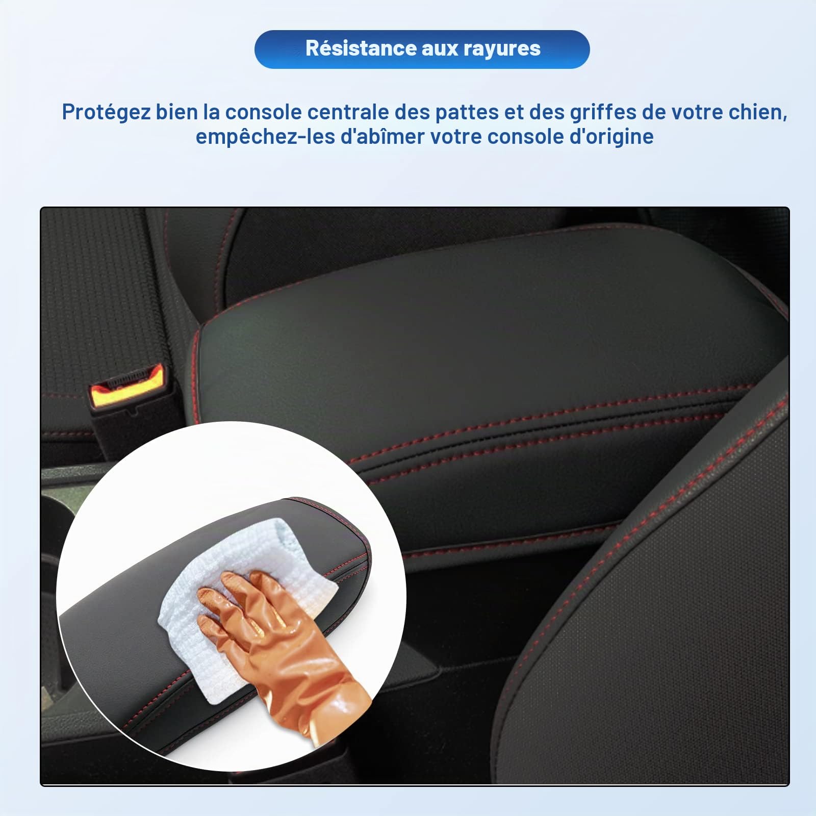 CDEFG Seat Leon 5F MK3 2013-2019 Housse de Protection pour Accoudoirs Voiture Console Centrale Leon 3 Accoudoir Couverture Couvercle de boîte d'accoudoir Leon 5F Accessoire