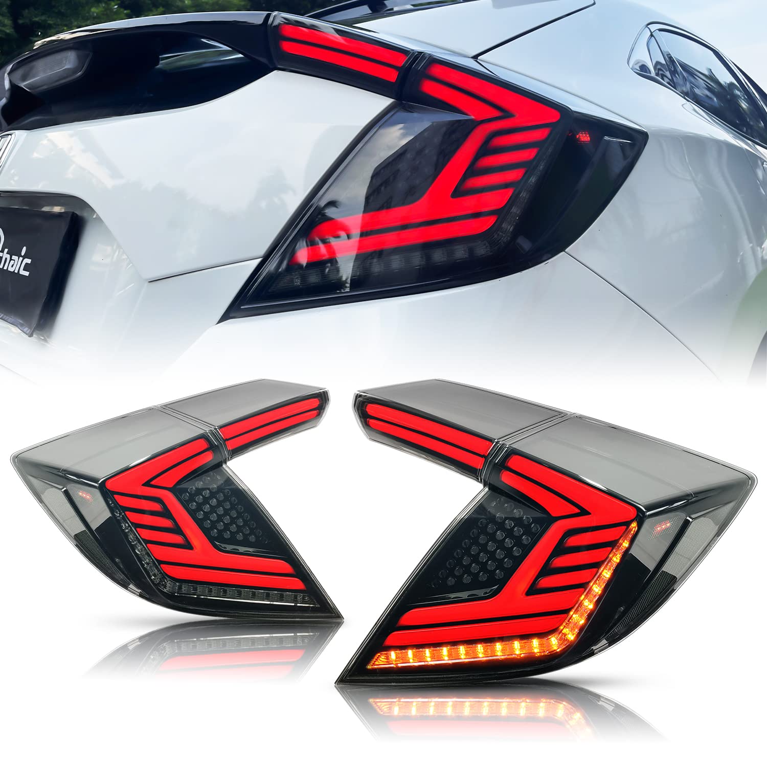 Amazon | Archaic シビック ハチバック FK7 FK8 typer テールランプ 全 