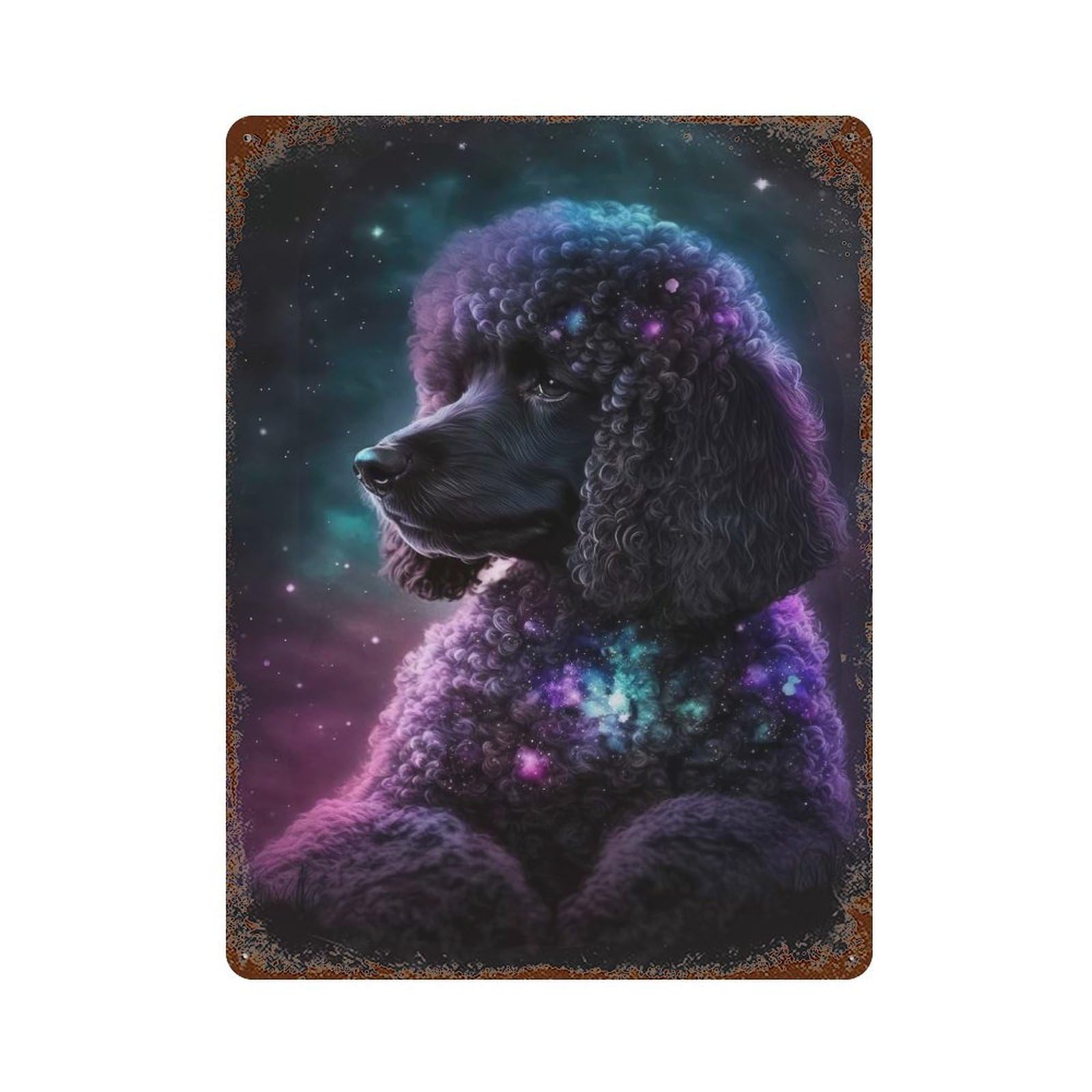 Garage Style Poodle Style 3 Decorative Tin Sign 15.7"x11.8", Rustic Home Decor for Bar And Workshop