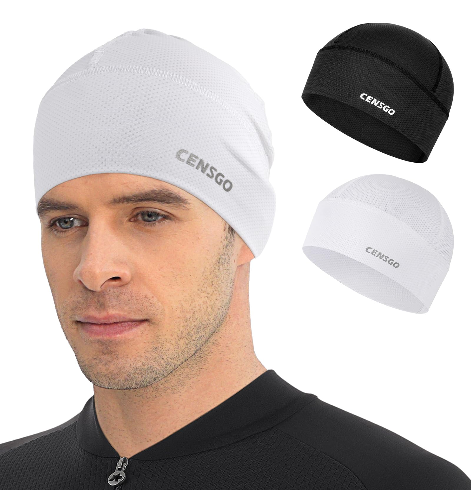 CENSGOCooling Skull Cap Cycling Hats for Men Women, Motorcycle Hard Hat Helmet Liner