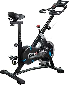 Bicicleta Ergométrica Spinning Roda de Inércia 10kg Profissional Suporta 120kg Ajustável Cardio Fitness Academia Residencial Design Moderno Alta Performance Treino Intenso Silenciosa Preta