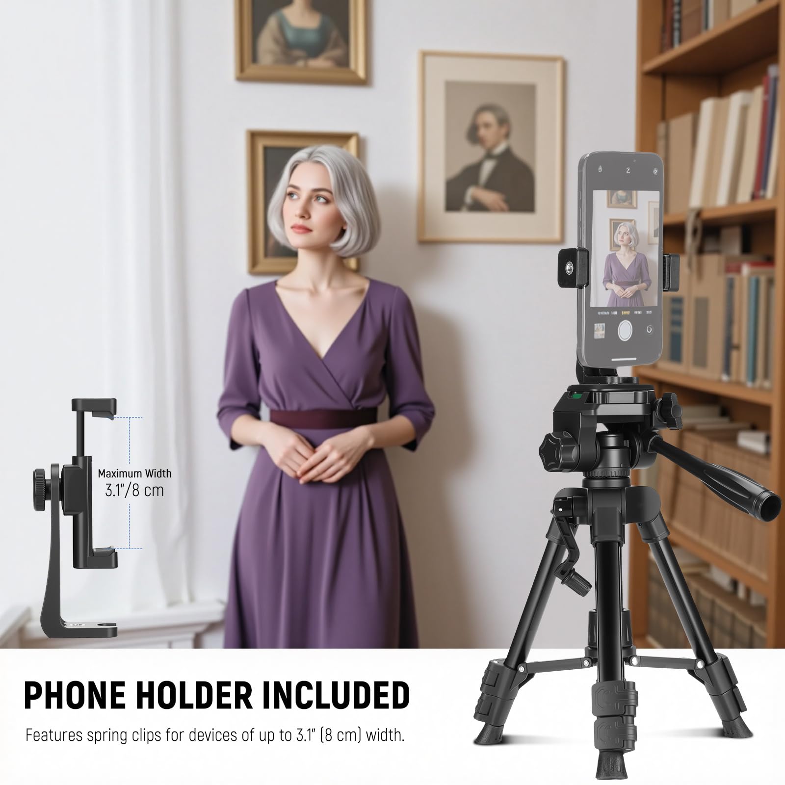 NEEWER Wersja wejścia mini statyw biurkowy do aparatu, mały kompaktowy przenośny stojak na kamerę DSLR, 3-kierunkowy uchwyt na telefon komórkowy, TP52