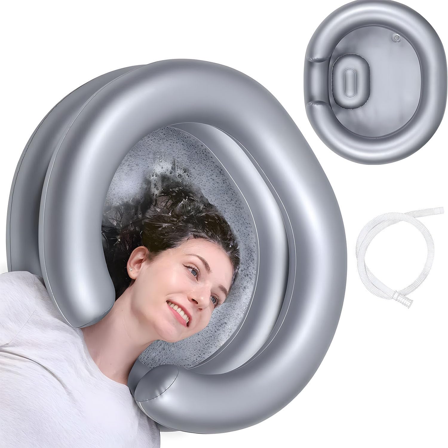 Msioytog Permanent PVC Inflatable Wash Basin Compact Design for Simple Storage and Carry Braids Soaking Basin
