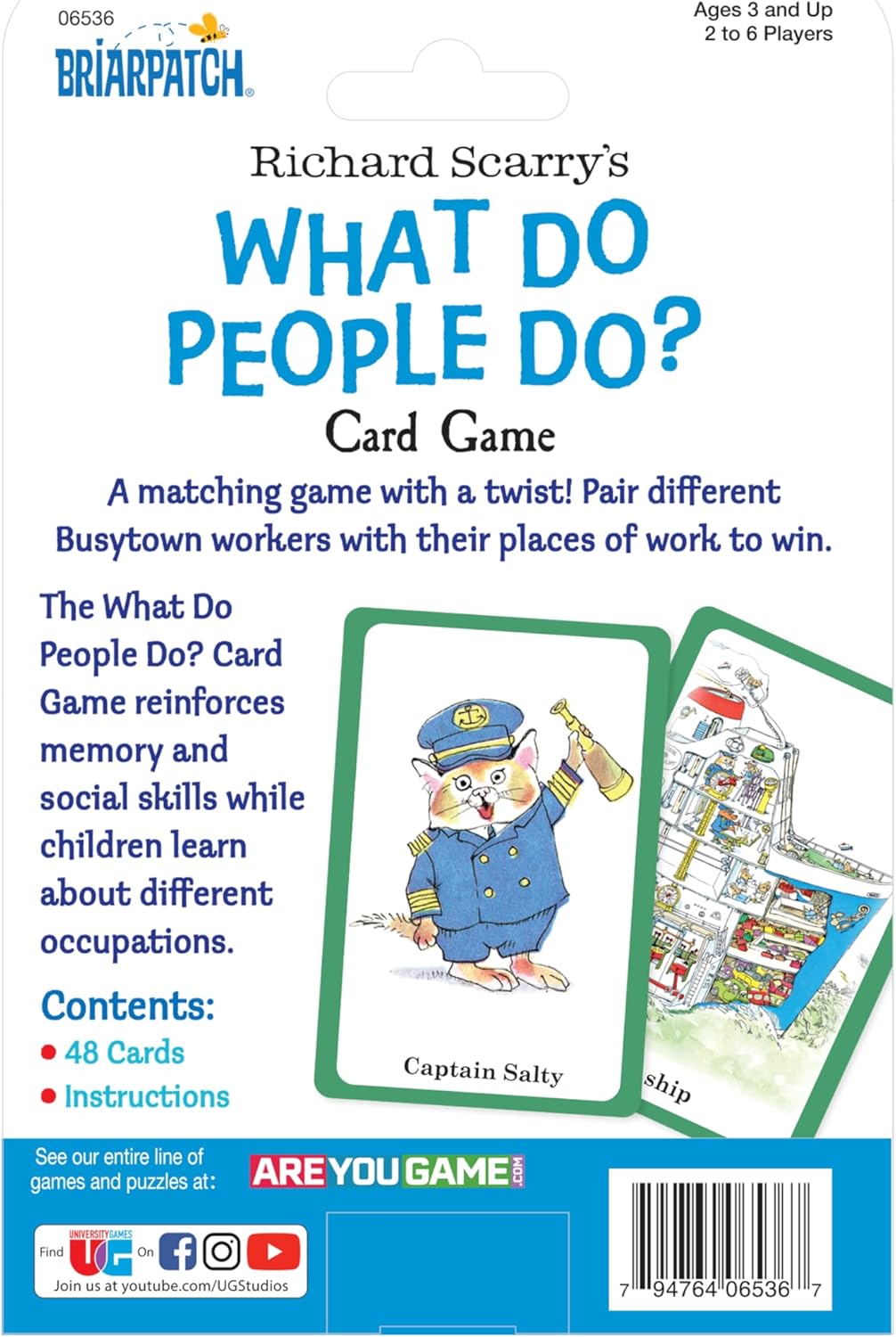 Briarpatch, Richard Scarry's What Do People Do Card Game, Based on Early Reader Books for Preschool, Kindergarten and 1st Grade