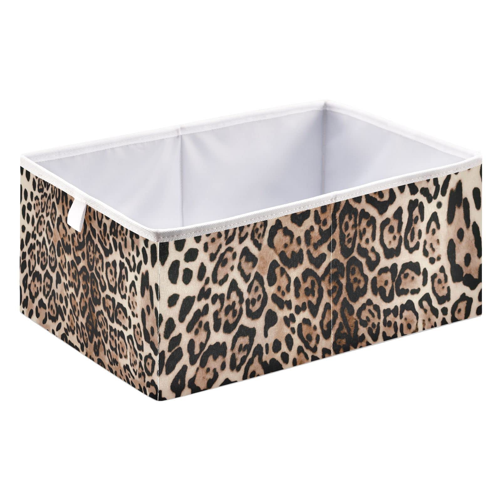 Aufbewahrungsbox Leoparden-Muster – Faltbarer Organizer 42x32x30 Cm Für Spielzeug & Kleidung