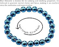 Vista 669 de Amazing Gemstone Pulsera de cristal para mujeres y hombres, pulsera de cristal curativo de protección, pulsera elástica con cuentas de piedras