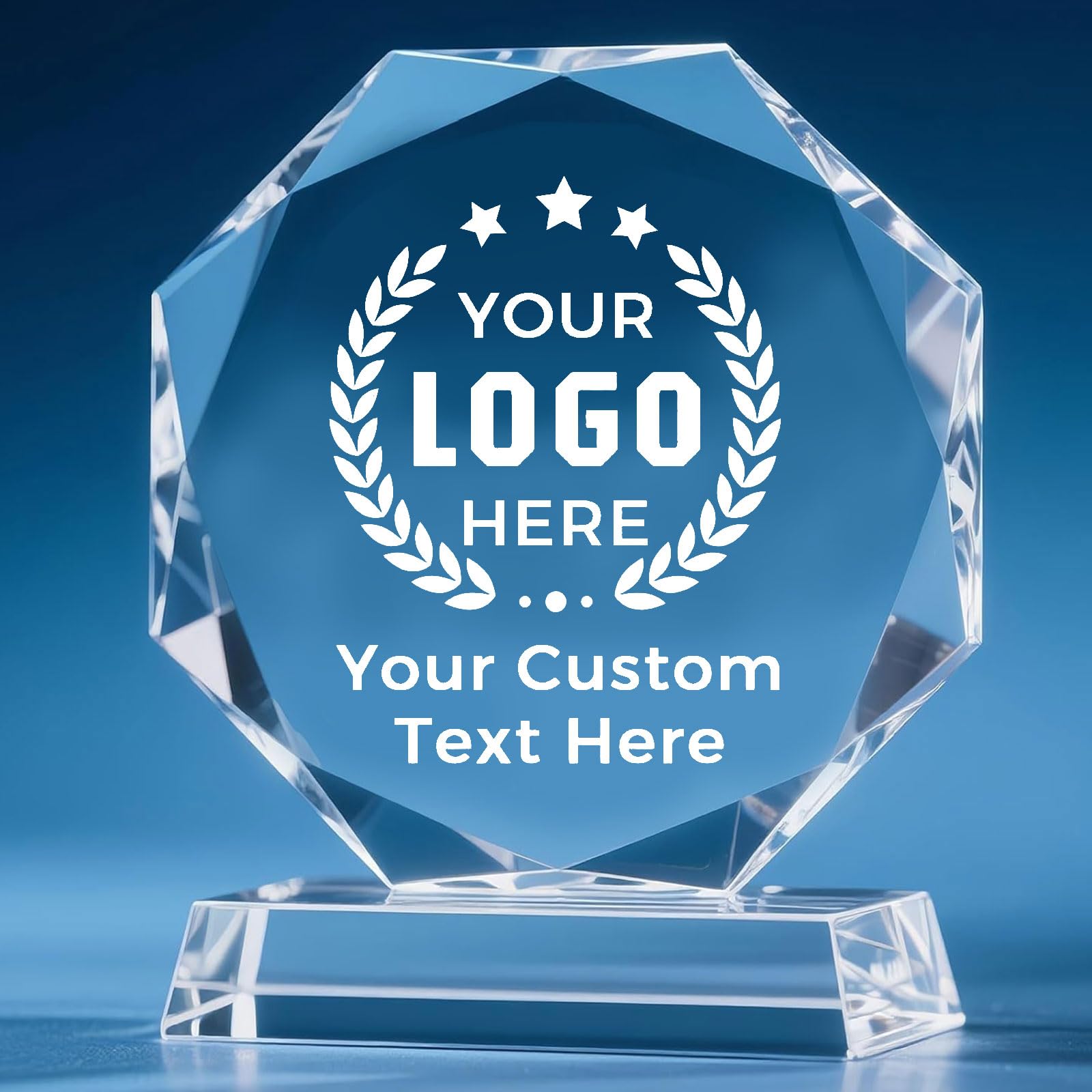 Trophée en Cristal Personnalisé avec Logo/Photo/Texte, Trophées en Verre Personnalisables, Plaques pour Événements d'Entreprise, Tous Sports, Récompense Employé, Reconnaissance, Départ à la Retraite