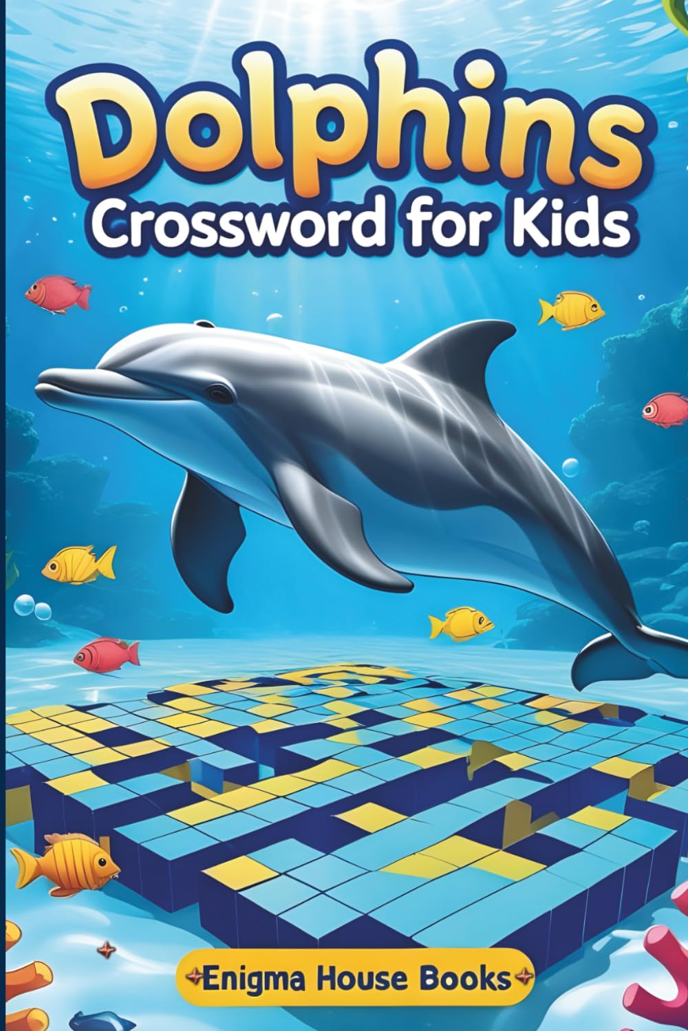 Dolphins Crossword for KIDS: Brain-Boosting Dolphin-Themed Crossword Puzzle Book for Children