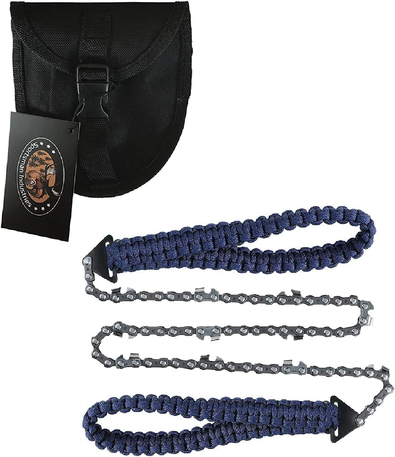 Paracord Pocket Chainsaw 36 Inch Long Chain. Best Compact Folding Hand Saw Tool for Survival Gear, Camping, Hunting, Tree Cutting or Emergency Kit. Replaces Your Pruning & Pole Saw