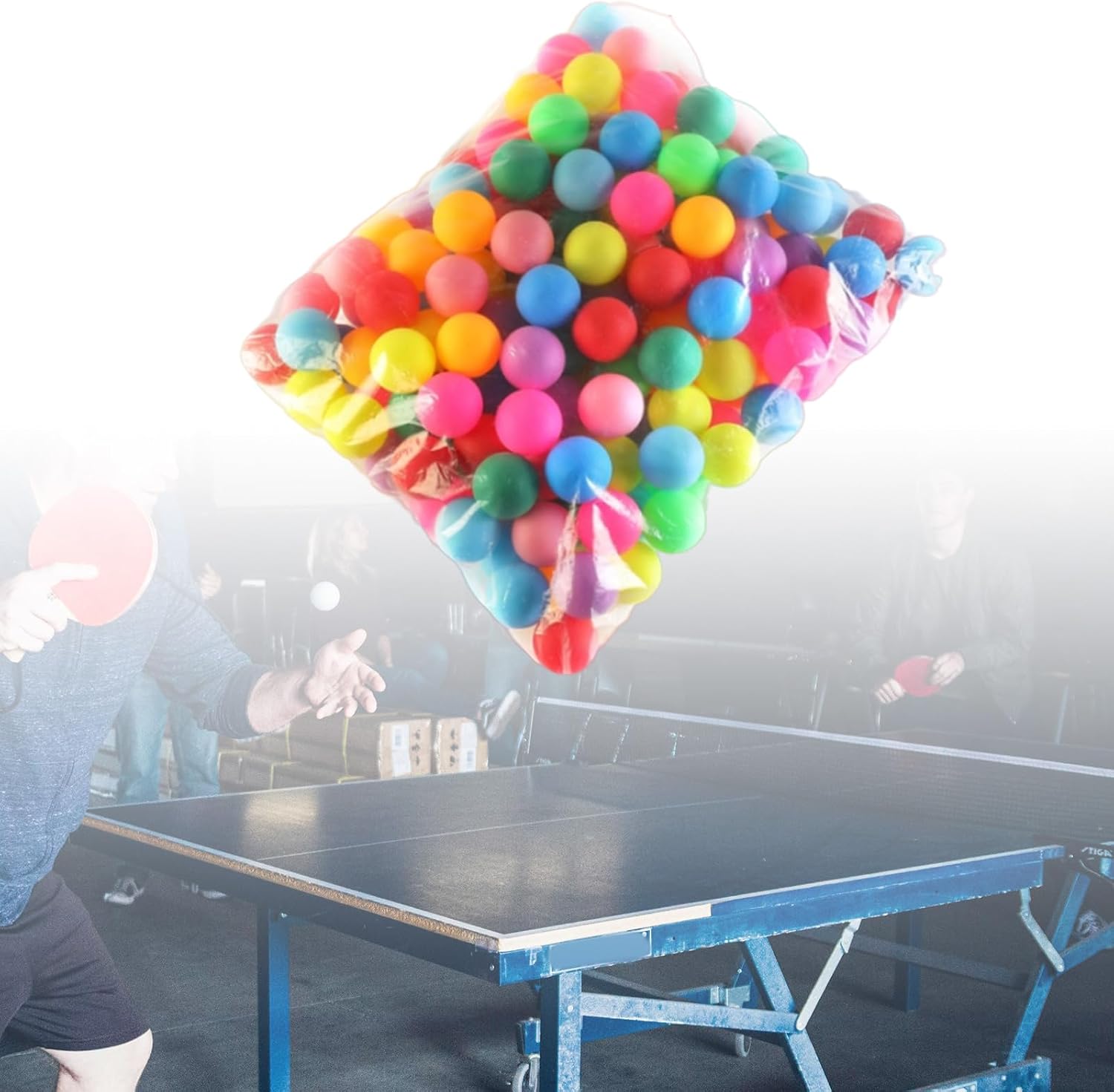 50pcs Multicolor Table Tennis Balls, 40mm Lightweight for Party Family Game, Pet Toy
