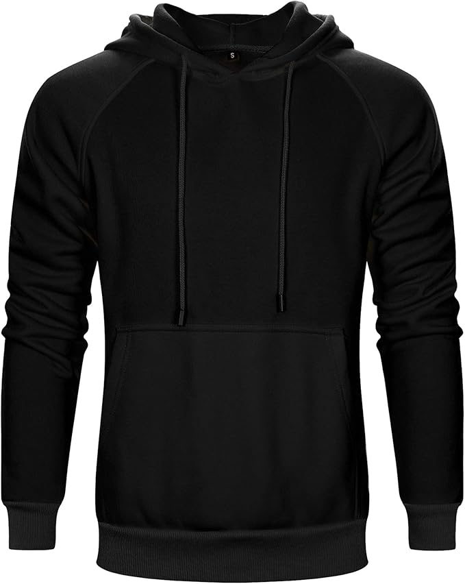TOLOER Men's Hoodies Pullover Casual Solid Color Sports Outwear Sweatshirts