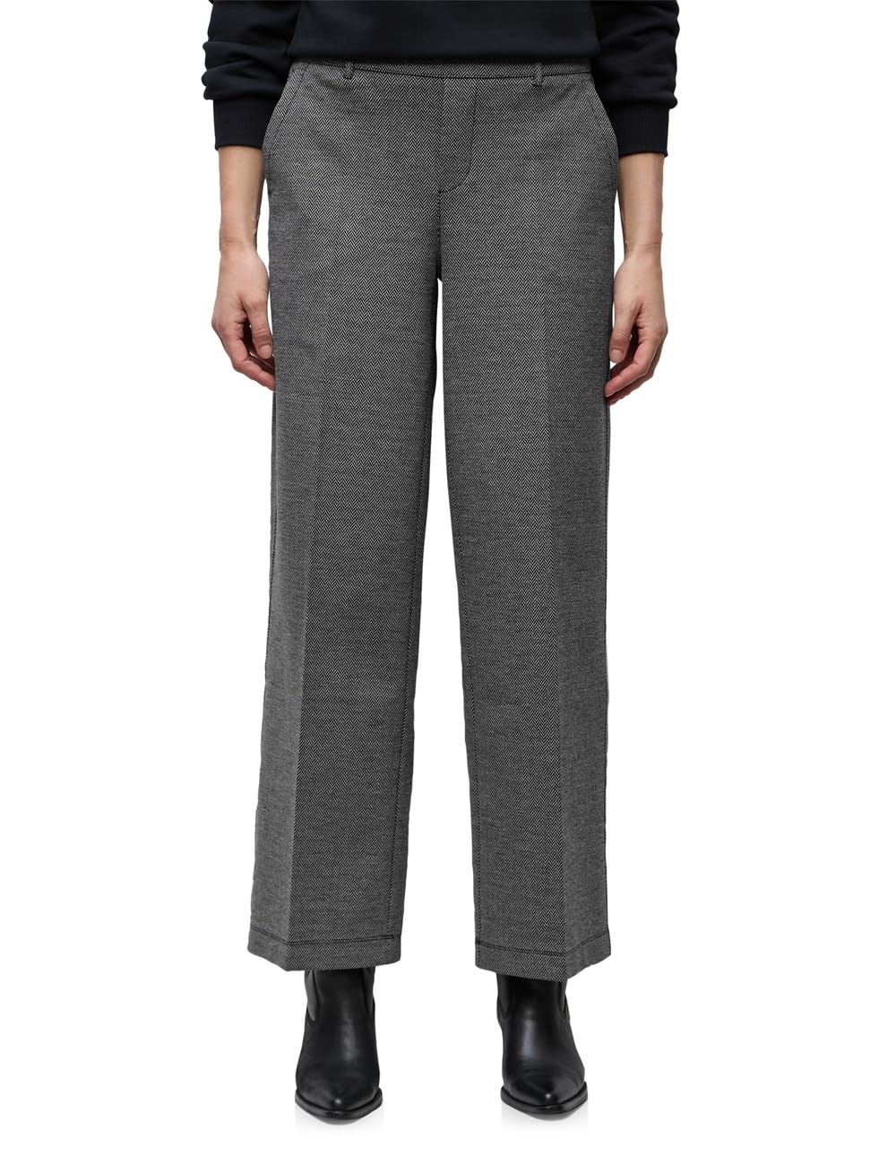 Street One Studio Damen Wide Leg Herringbone Hose 3717174
