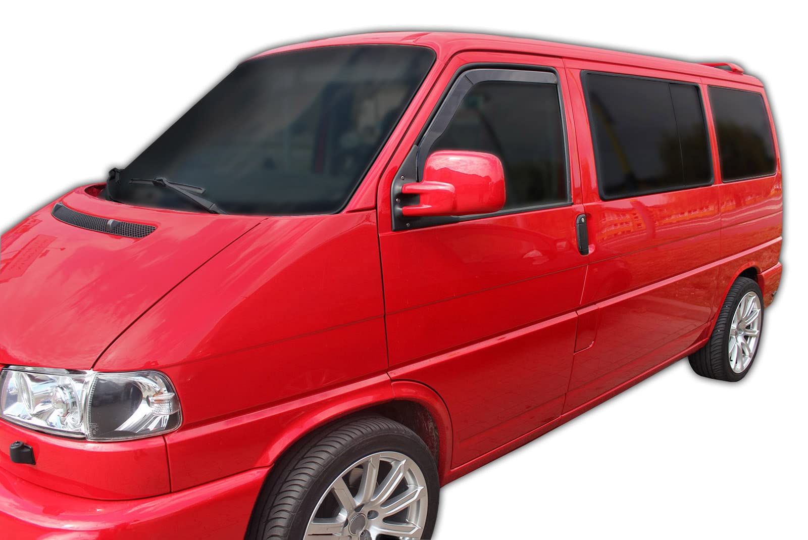 Scoutt | GP Deflectores de aire antiturbo aptos para Carawelle/Transporter/Multivan T4 1990-2003, juego de 2 unidades, negro, cortavientos, impermeables