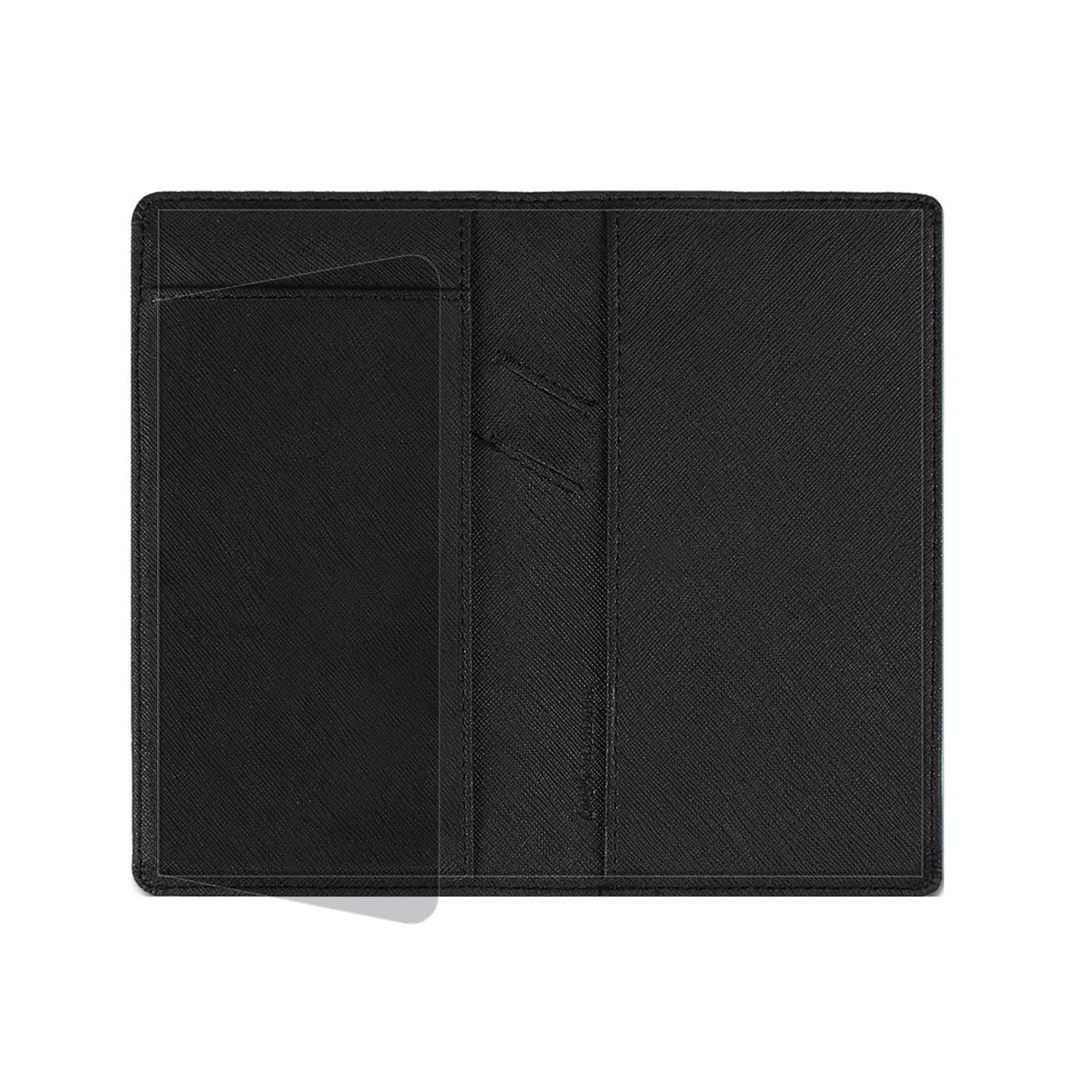 Leather Checkbook Cover with Built-in Divider Pen holder For Men Women Checkbook Holder Wallet RFID Blocking