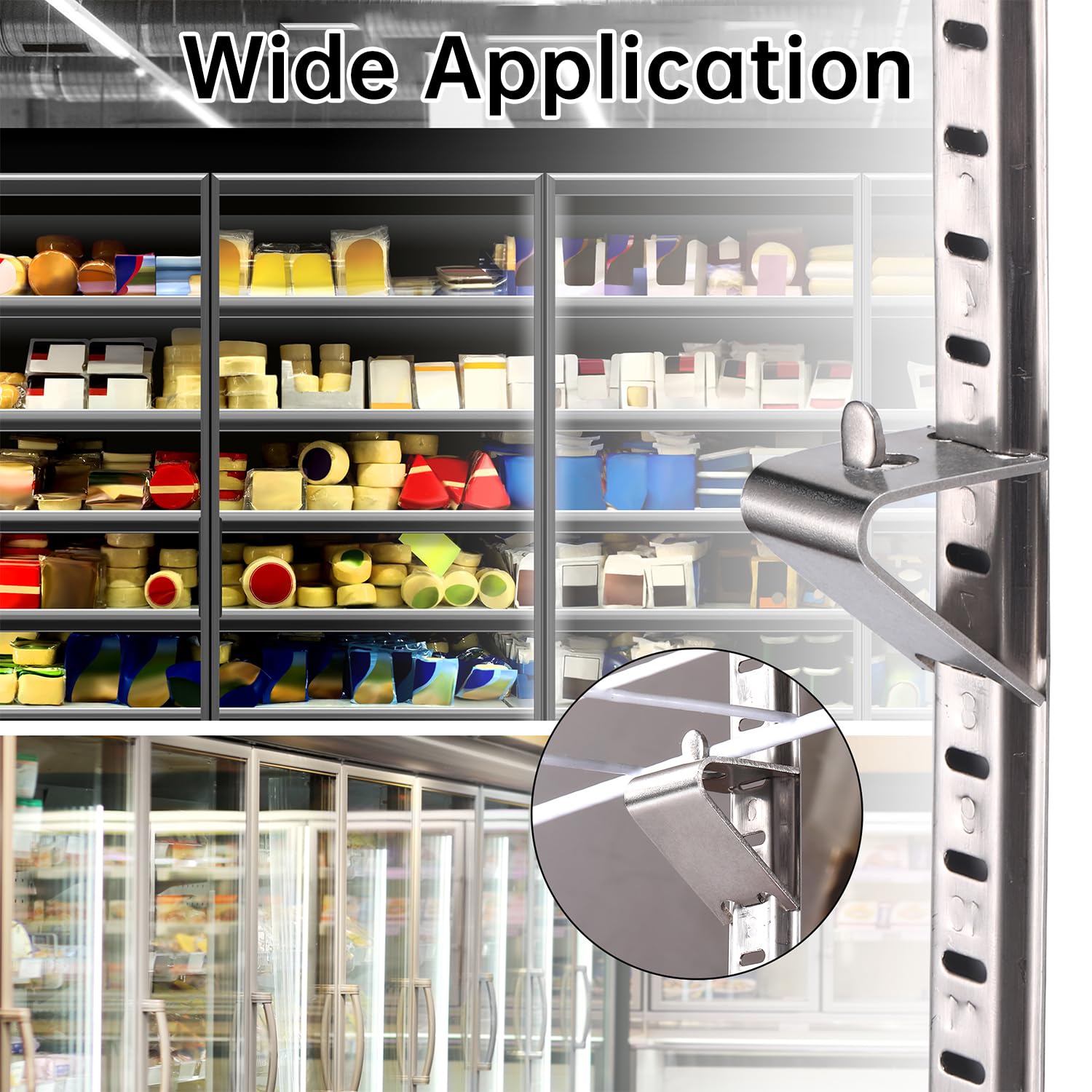 Refrigerator Shelf Clips - Stainless Steel -3