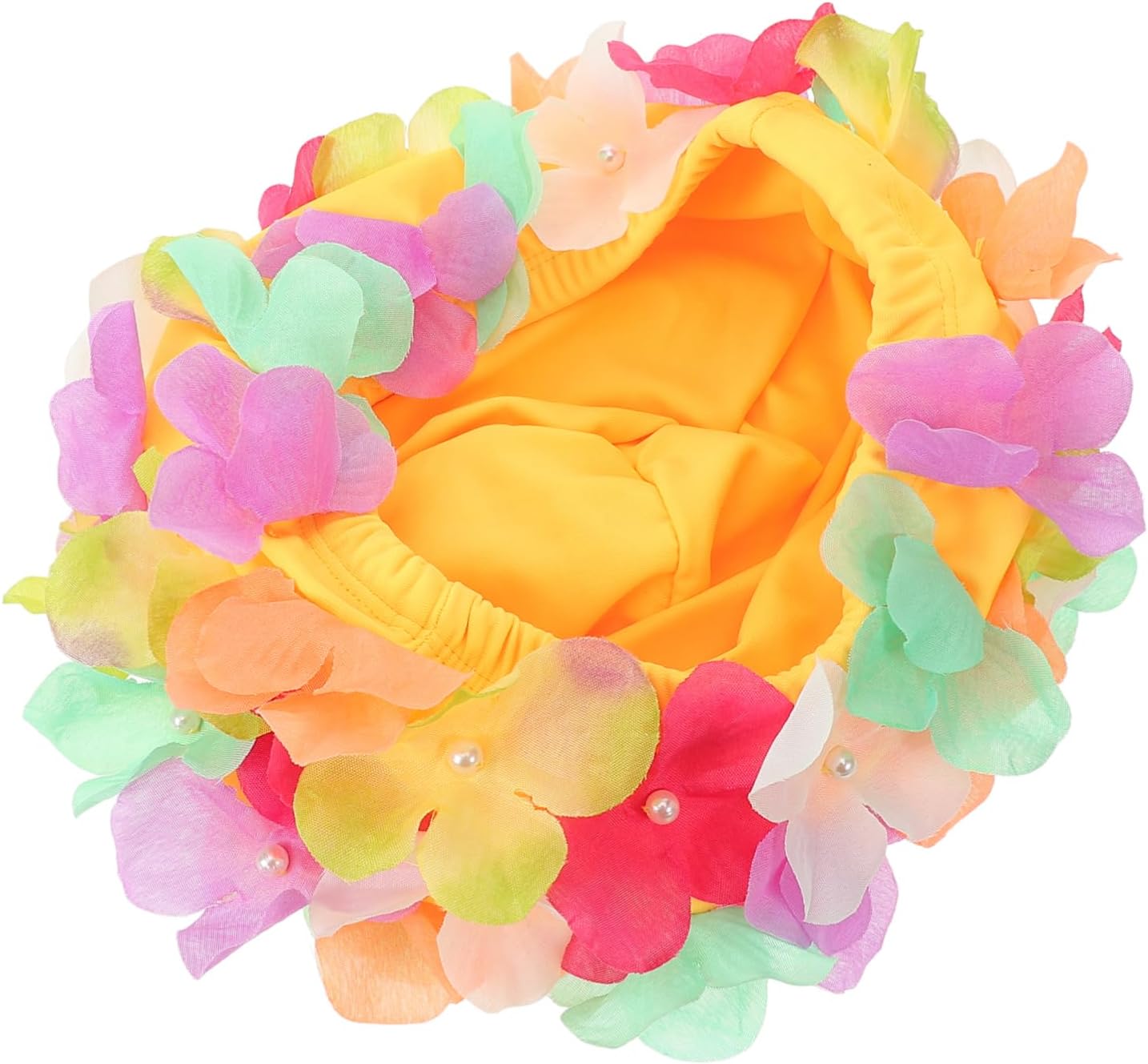 5pcs Floral Swim Cap for Women Comfortable Stretchy Design for Hair Stylish Ear Hair Covering for Swimming Bathing and Water Sports