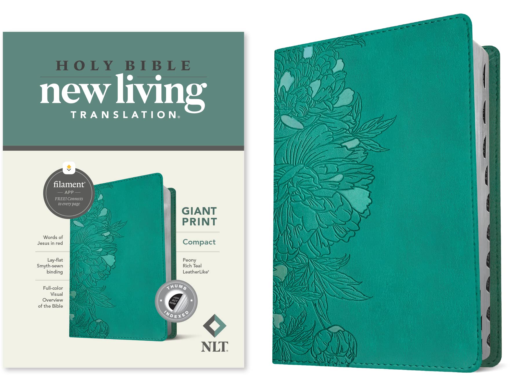 NLT Compact Giant Print Bible, Filament Enabled Edition by  T... - 9781496460615