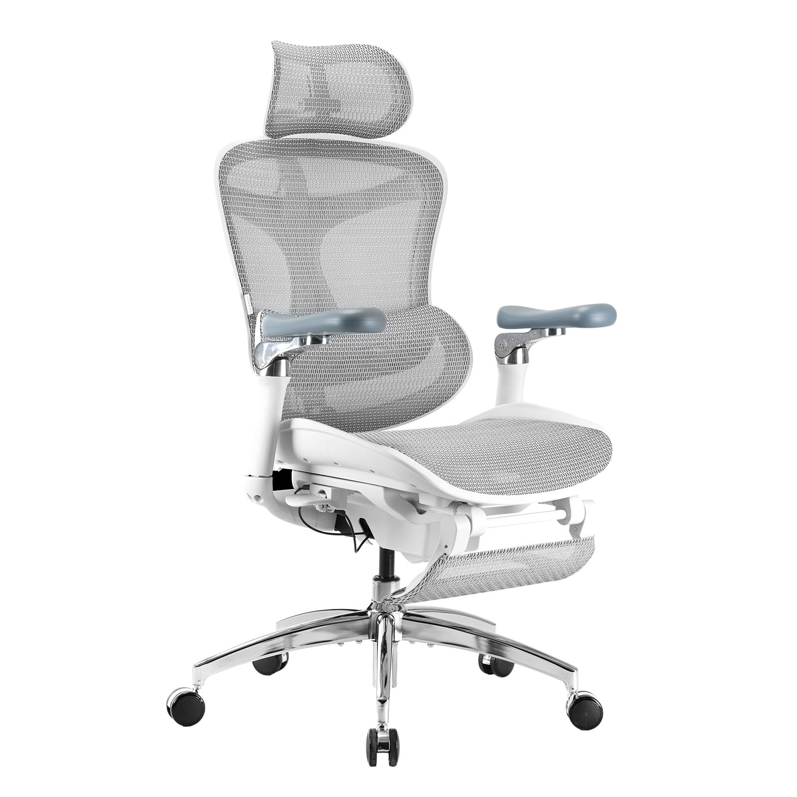 SIHOO Doro C300 Pro Ergonomic Office Chair with Footrest, Ultra-Soft 6D Armrests, Dynamic Lumbar Support, and Seat Depth Adjustment for Office (Grey)