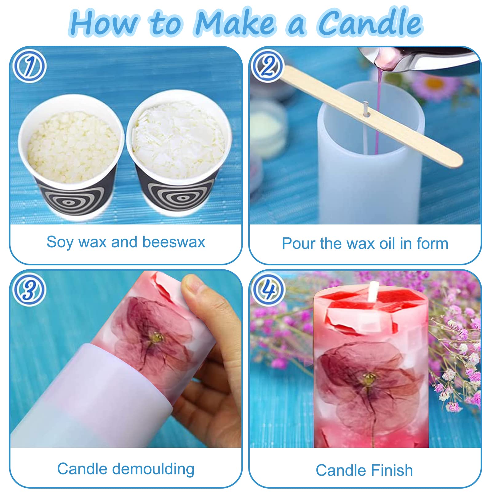 Stampo In Silicone Per Alimenti Cilindrico - Per Candele, Resina, Sapone, Torte E Cioccolato - 1 Pezzo - 3