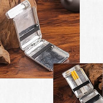 日本神話　マークエステル　収納ケース付き Amazon.com: Cigarette Case,Unique Retro Silver Metal Carving