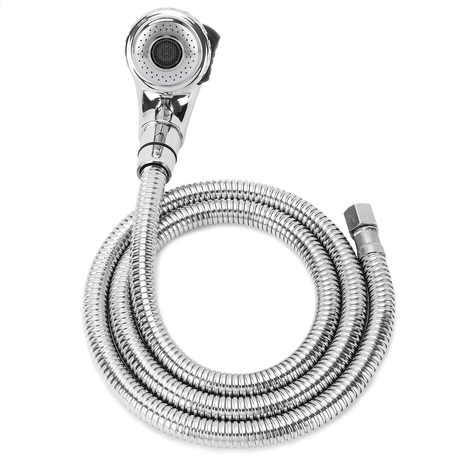 LukLoy Shampoo Bowl Sprayer Hose Replacement, 1/4" Nut Professional Salon Sink Stainless Steel Hose for Sink Shampoo Bed