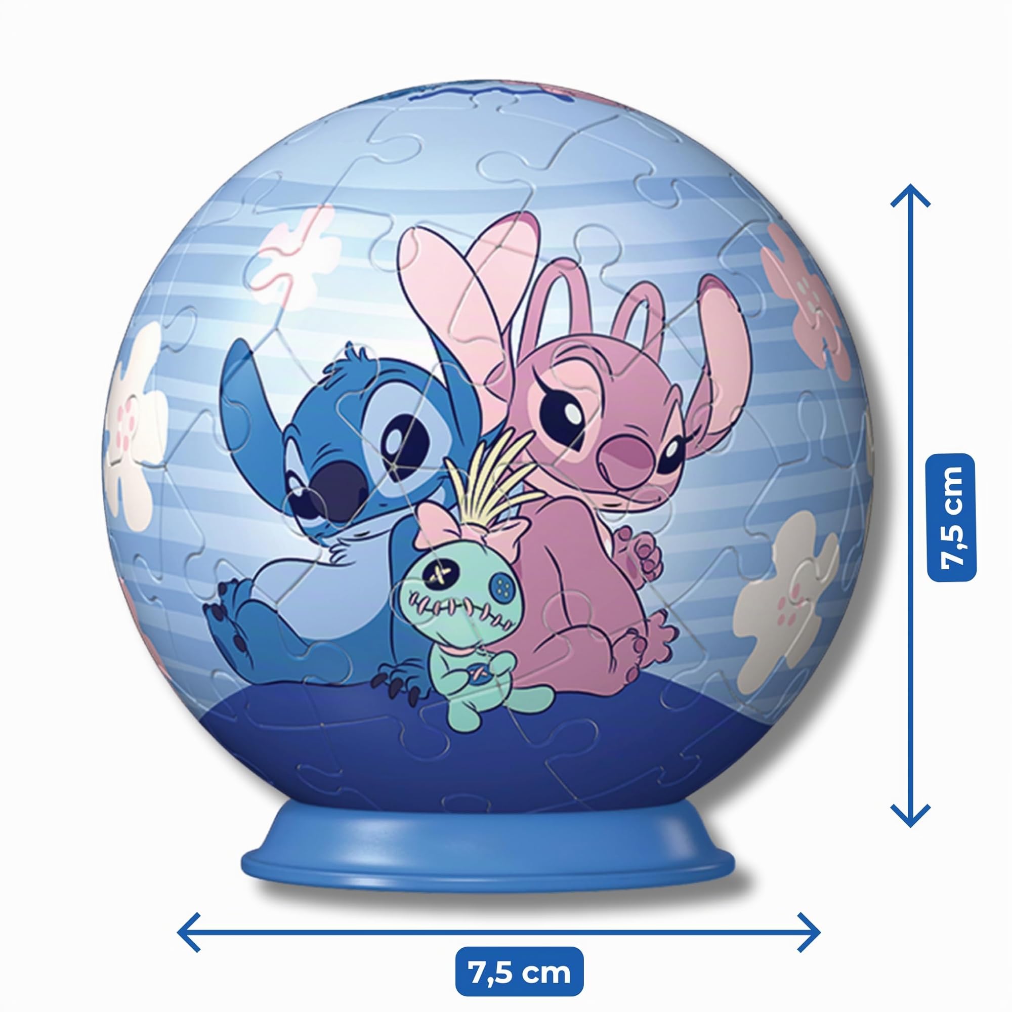 Ravensburger - Puzzle 3d Disney: Stitch Sferico | Puzzle 3d Bambini 6 Anni O Più | Regalo Stitch Bambina E Bambino 54 Pezzi | Giochi Bambini 6 Anni Sferico Da Disney