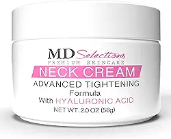 Creme de pescoço com ácido hialurônico - creme firmador de pescoço antienvelhecimento, creme de aperto avançado para reduzir queixo, área do peito, linhas do pescoço e decote para pele