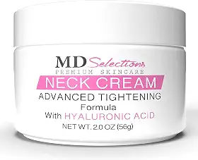 Creme de pescoço com ácido hialurônico - creme firmador de pescoço antienvelhecimento, creme de aperto avançado para reduzir queixo, área do peito, linhas do pescoço e decote para pele