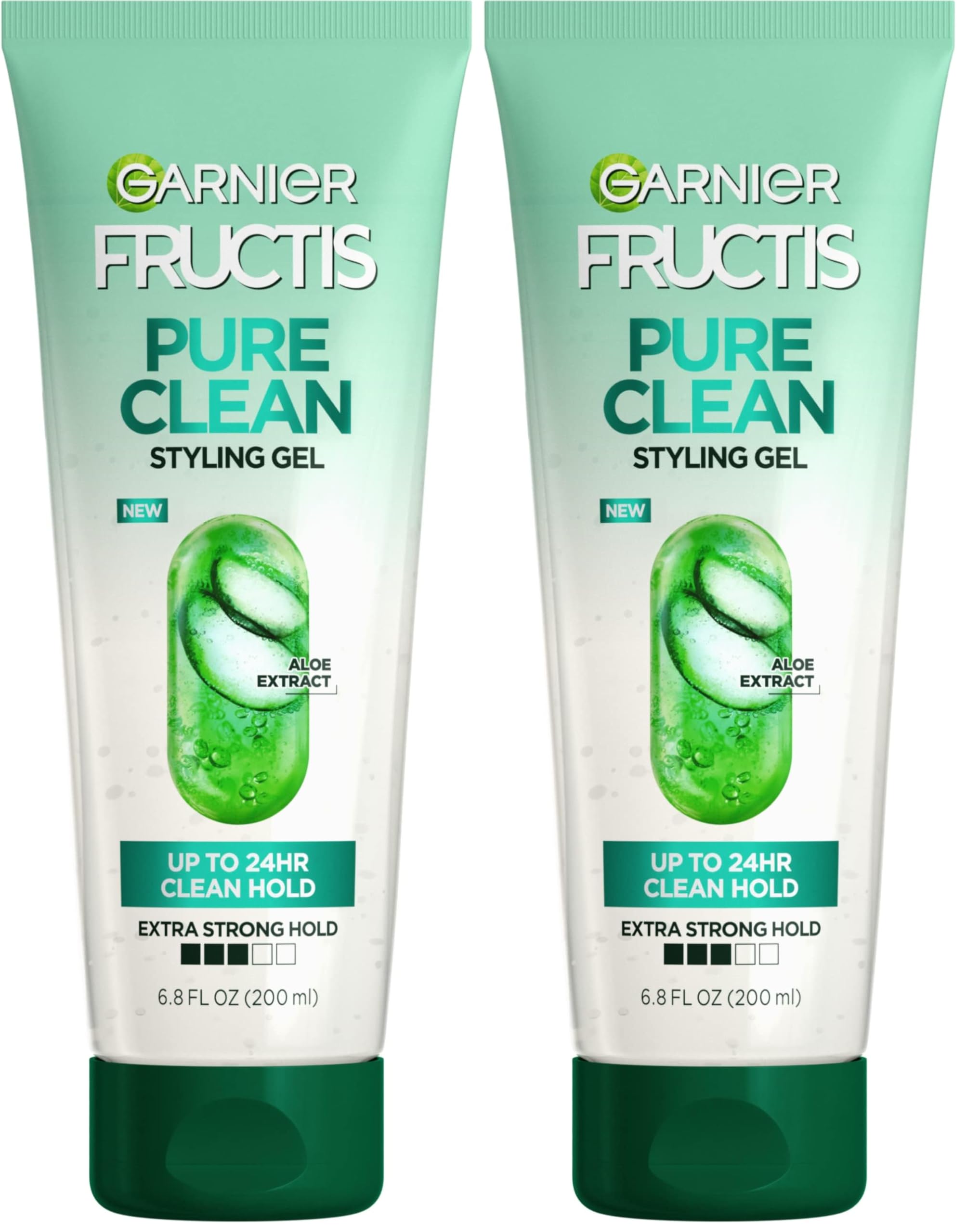 Garnier Fructis Style Pure Clean Styling Gel 6.8 Fl Oz, 1 Count, (Packaging May Vary) (Pack of 2)