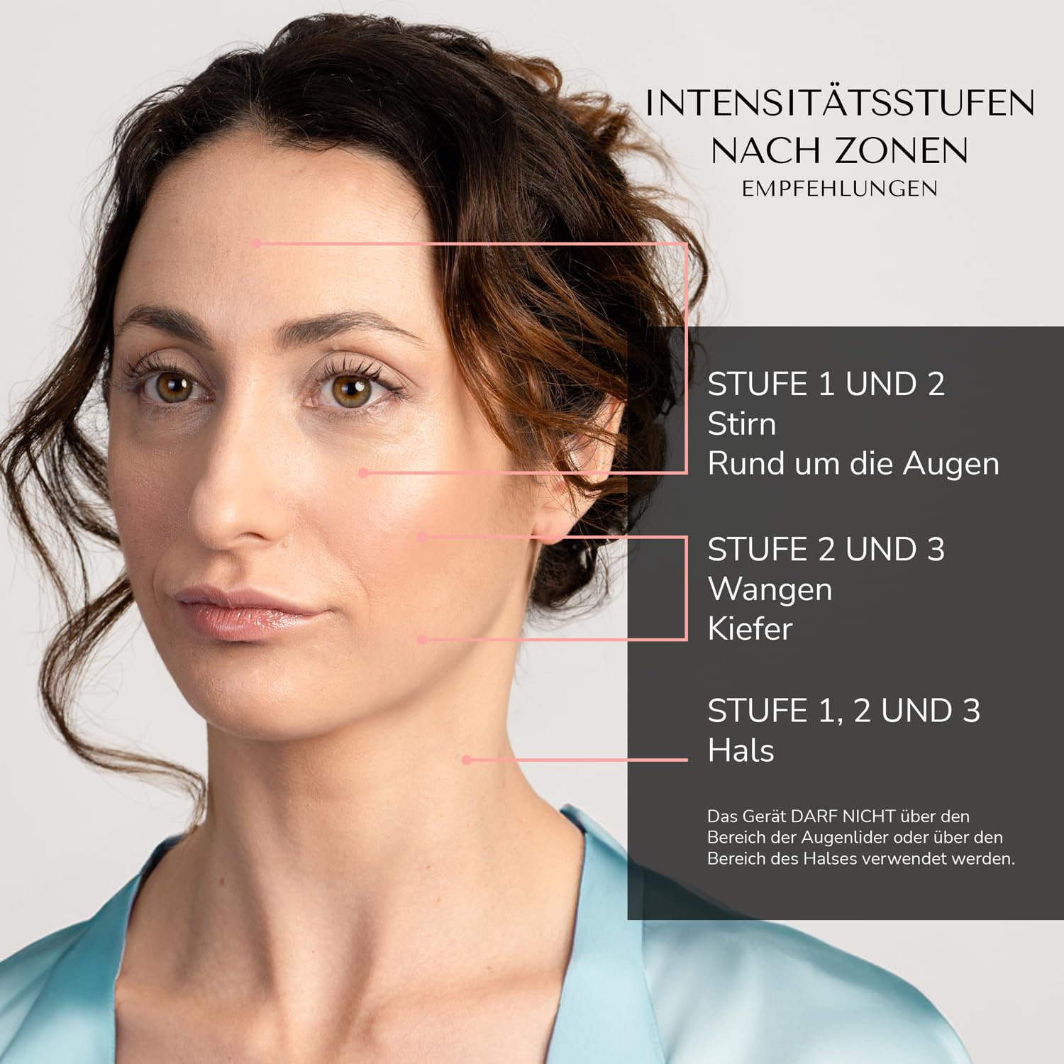 Radiofrequenz-Gerät für das Gesicht: Hautstraffung mit 20 RF-Modulen und Mikrostrom EMS Technologie, Stempel- und Gleitmodus, NTC-Temperatursensor, 3,5mm Eindringtiefe für Anti-Aging