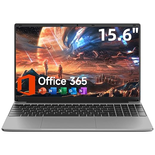 15.6 Inch Windows 11 Laptop, 5205U Processor, 4GB RAM 128GB Storage Expandable to 1TB, HD Display with Numpad, Office 365 Pre-Installed, Wi-Fi 5 Bluetooth 4.2, Type-C for Student & Business