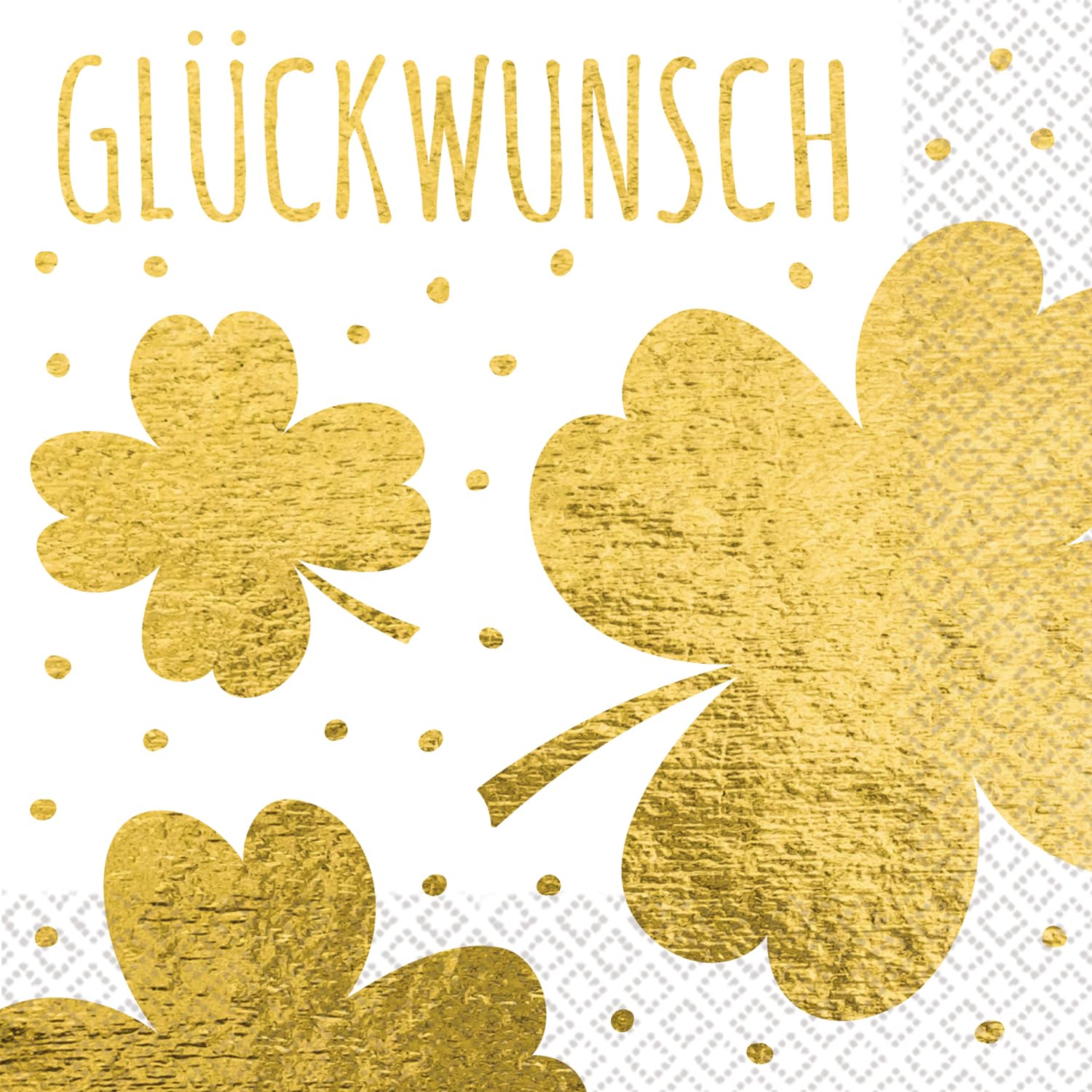 Riethmüller Serviettes Glückwunsch 33 cm x 33 cm, Pack of 16 - Large Paper Napkins with Saying for Birthday, Anniversary and Anniversary - Table Decoration